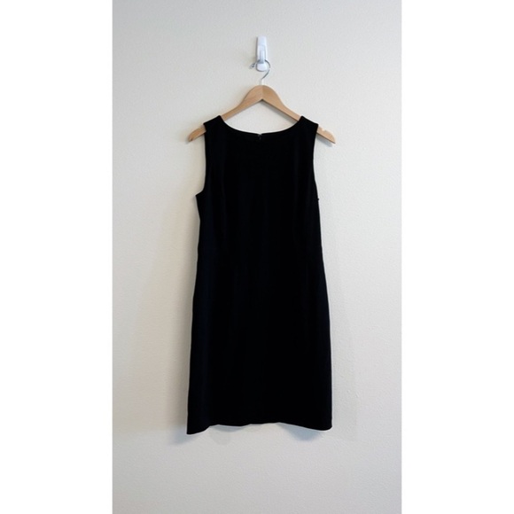 NWT Talbots Black Sleeveless Boat Neck Mini Sheath Dress - Picture 3 of 11
